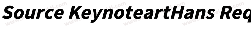 Source KeynoteartHans Reqular字体转换